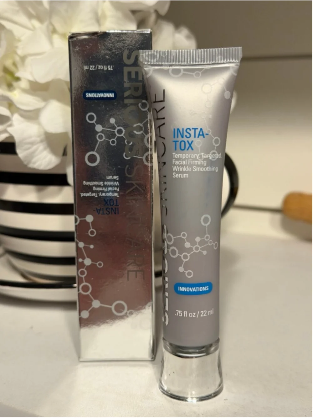 New Serious Skincare Insta-TOX Instant Wrinkle Smoothing Serum-Tightens Skin -0.